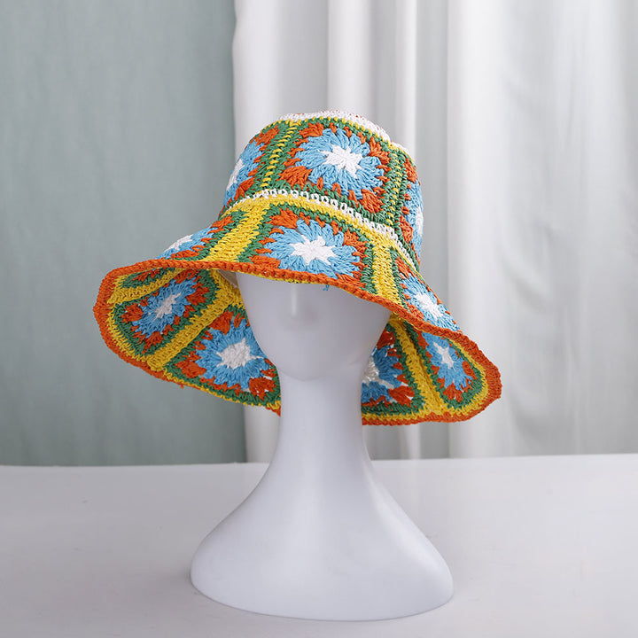 Bohemian Papyrus Big-eaves Sunshade Fisherman's Hat