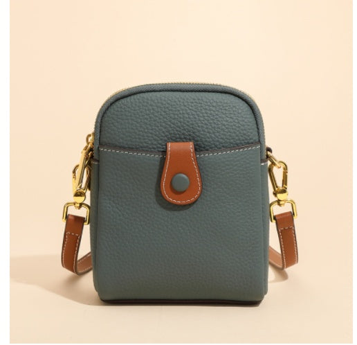 Lychee Pattern Small Mobile Phone Bag Crossbody / Shoulder Bags - Wallet