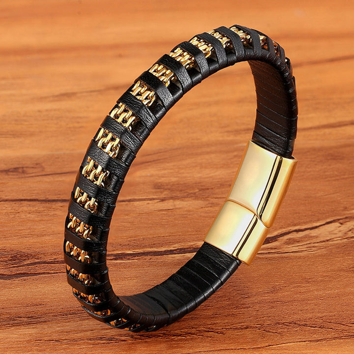 Stainless Steel Multi-leather Rope Fashion Bracelet