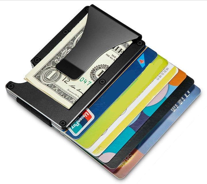 RFID Blocking Slim Money Clip Wallet ID Credit Card Holder Thin Minimalist