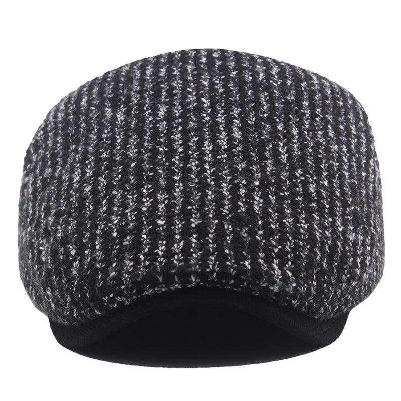 Solid Color Knitted Beret Men's Winter Thickening