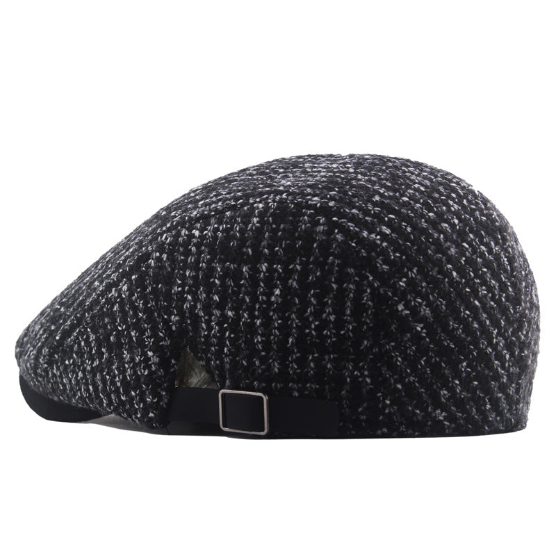 Solid Color Knitted Beret Men's Winter Thickening