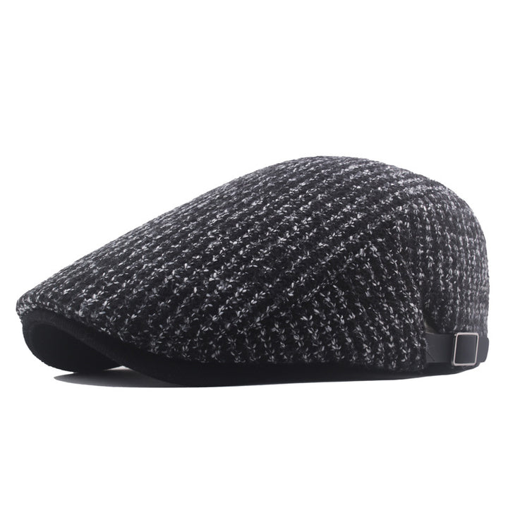 Solid Color Knitted Beret Men's Winter Thickening