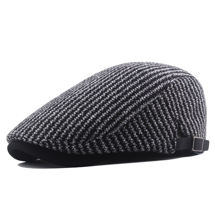 Solid Color Knitted Beret Men's Winter Thickening