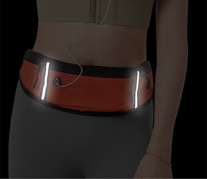 New Fitness Outdoor Sports Lightweight Waist Bag Reflective Strip With Earphone Hole