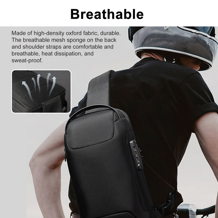 Waterproof Oxford Multifunction Crossbody Bags Anti-theft Shoulder Bags Messenger Sling Chest Bag Pack For Male Sling Shoulder Crossbody Waterproof Anti-theft Chest Bag Backpack Pack USB
