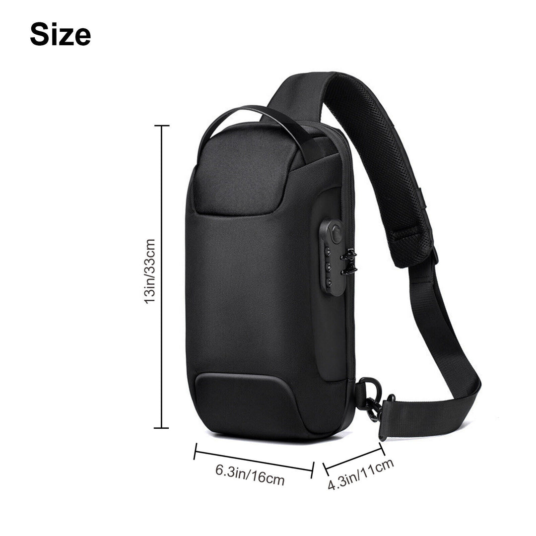 Waterproof Oxford Multifunction Crossbody Bags Anti-theft Shoulder Bags Messenger Sling Chest Bag Pack For Male Sling Shoulder Crossbody Waterproof Anti-theft Chest Bag Backpack Pack USB