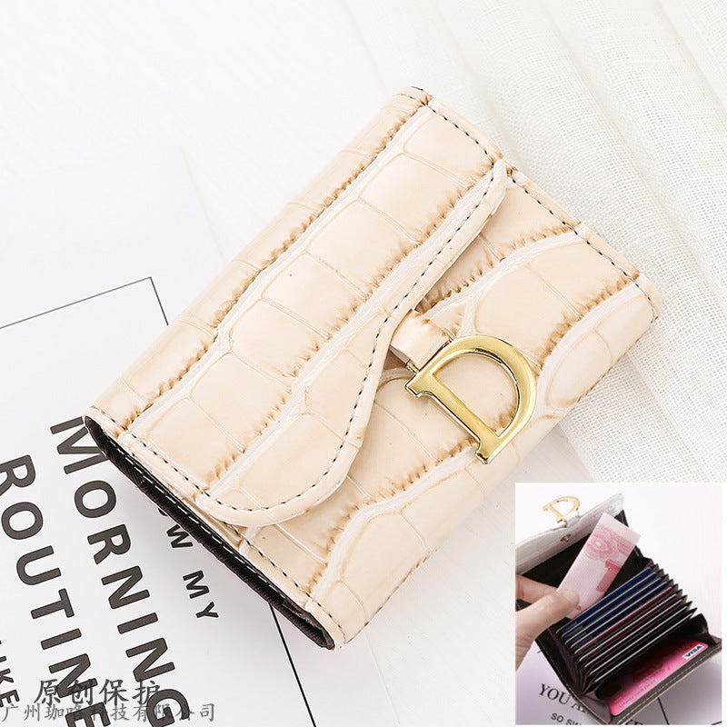 Fashion Personality Cowhide Texture Card Holder