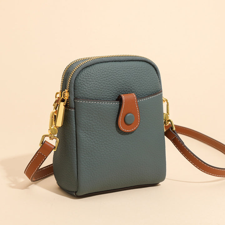Lychee Pattern Small Mobile Phone Bag Crossbody / Shoulder Bags - Wallet