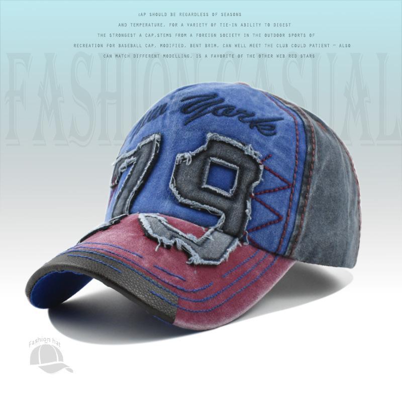 Men's Washed Letter Embroidery Baseball Cap