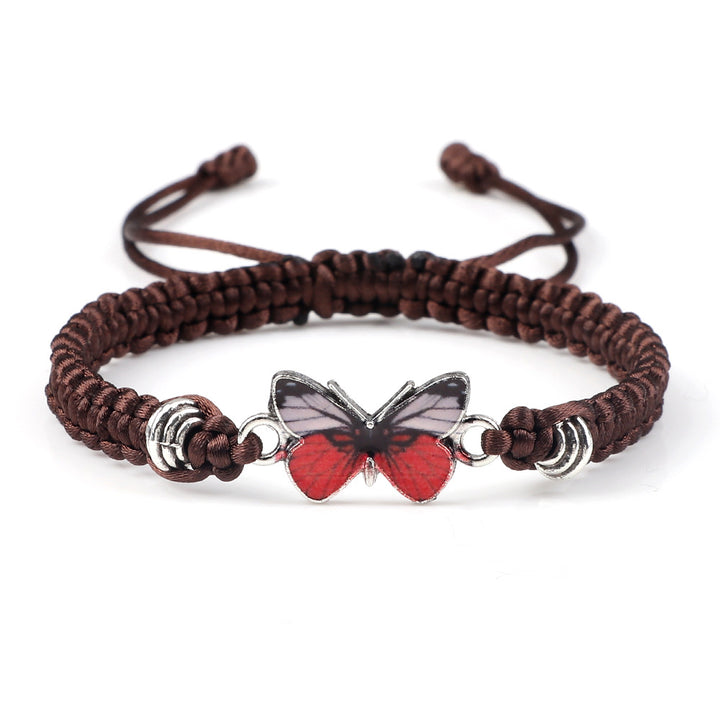 Couple Butterfly Buckle Braided Bracelet