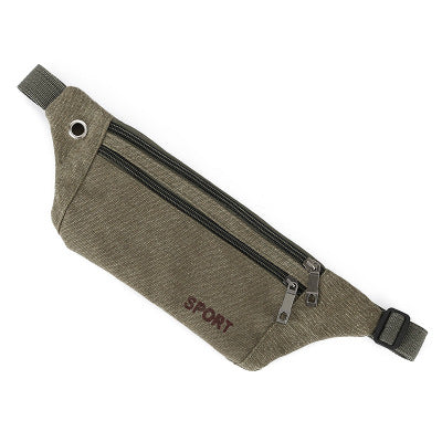 Unisex Multi-Functional Canvas Waist Bag – Lightweight Travel &amp; Sport Pouch