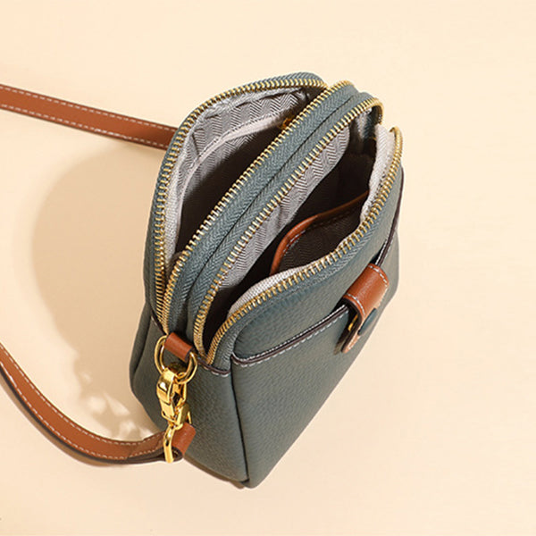 Lychee Pattern Small Mobile Phone Bag Crossbody / Shoulder Bags - Wallet