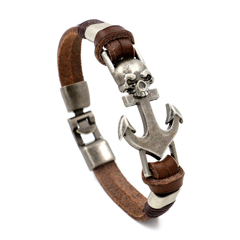 Men's leather bracelet bracelet