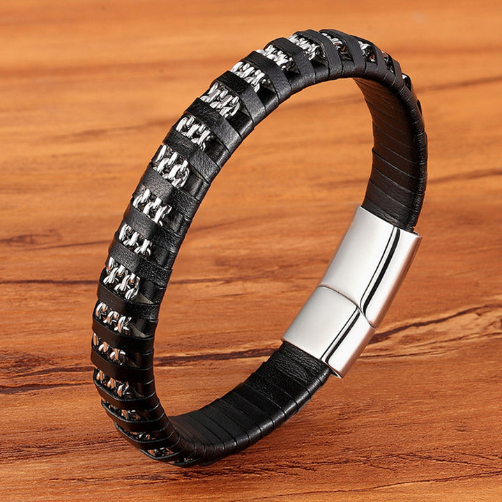 Stainless Steel Multi-leather Rope Fashion Bracelet