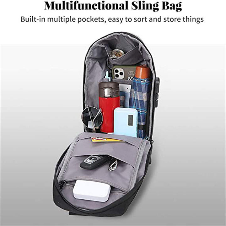 Sling Bag, Waterproof Chest Bag Shoulder Bags Crossbody Sling Backpack