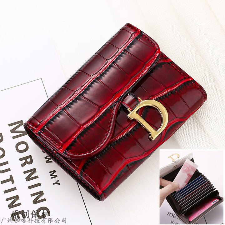 Fashion Personality Cowhide Texture Card Holder