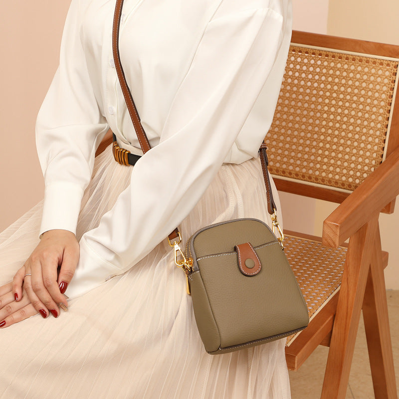 Lychee Pattern Small Mobile Phone Bag Crossbody / Shoulder Bags - Wallet