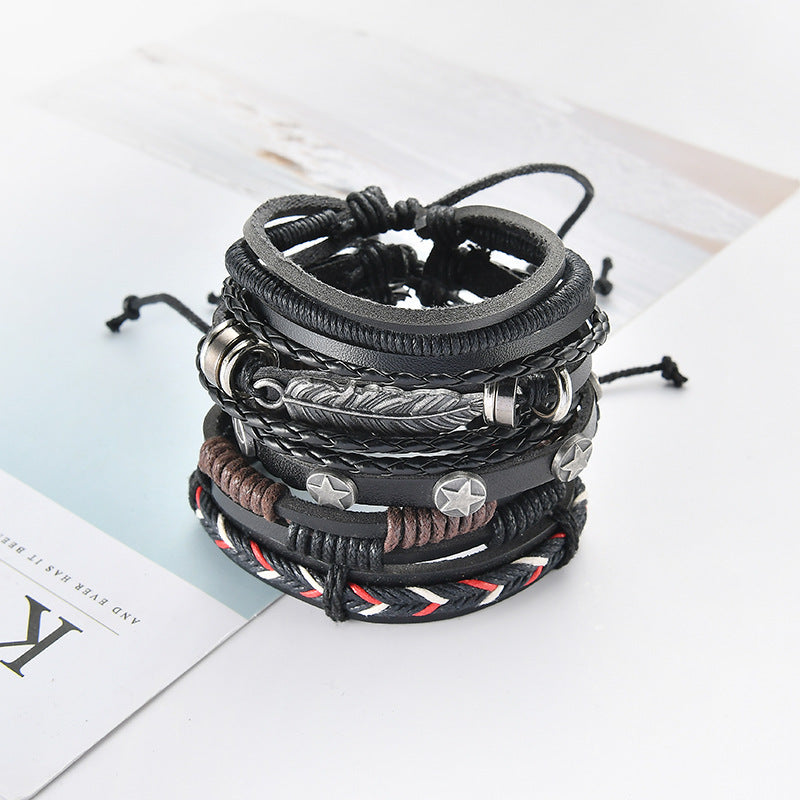 Multilayer Leather Bracelet  For Men