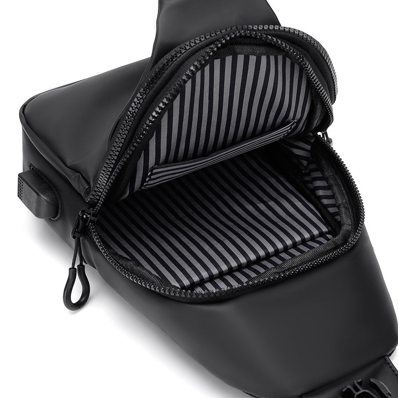 Black Sling Crossbody Backpack Shoulder Bag Chest Bag