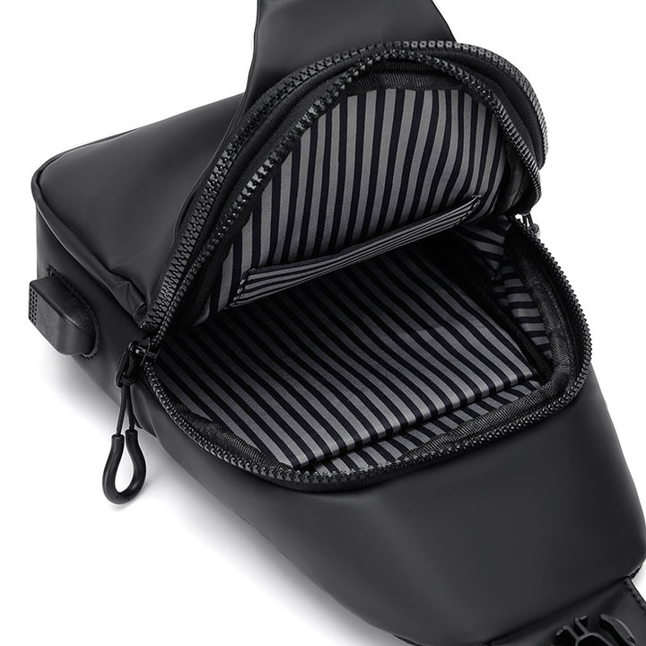 Black Sling Crossbody Backpack Shoulder Bag Chest Bag