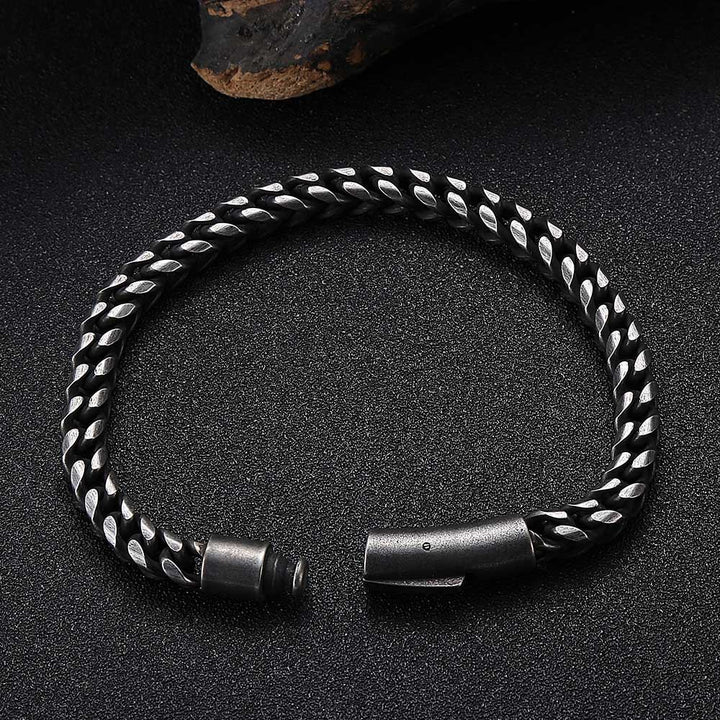Stainless Steel Round Mill Simple Fashion Titanium Steel Vintage Bracelet