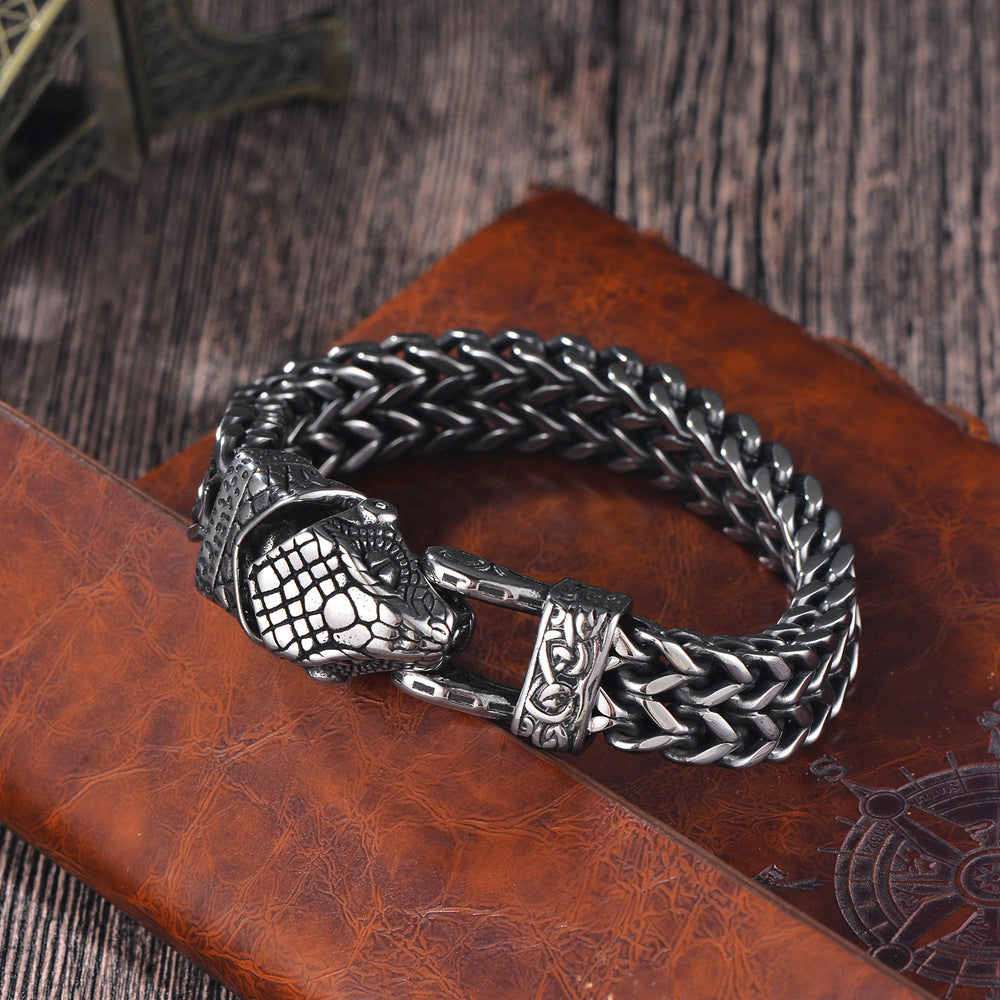 Punk Vintage Viking Titanium Bracelet