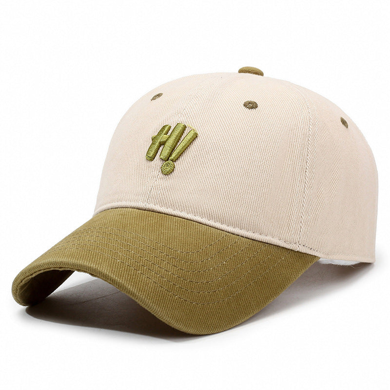 Color Matching Baseball Cap Casual Versatile Soft Top