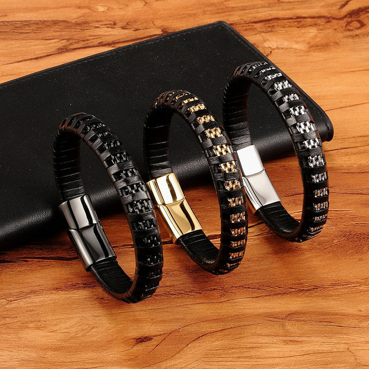 Stainless Steel Multi-leather Rope Fashion Bracelet