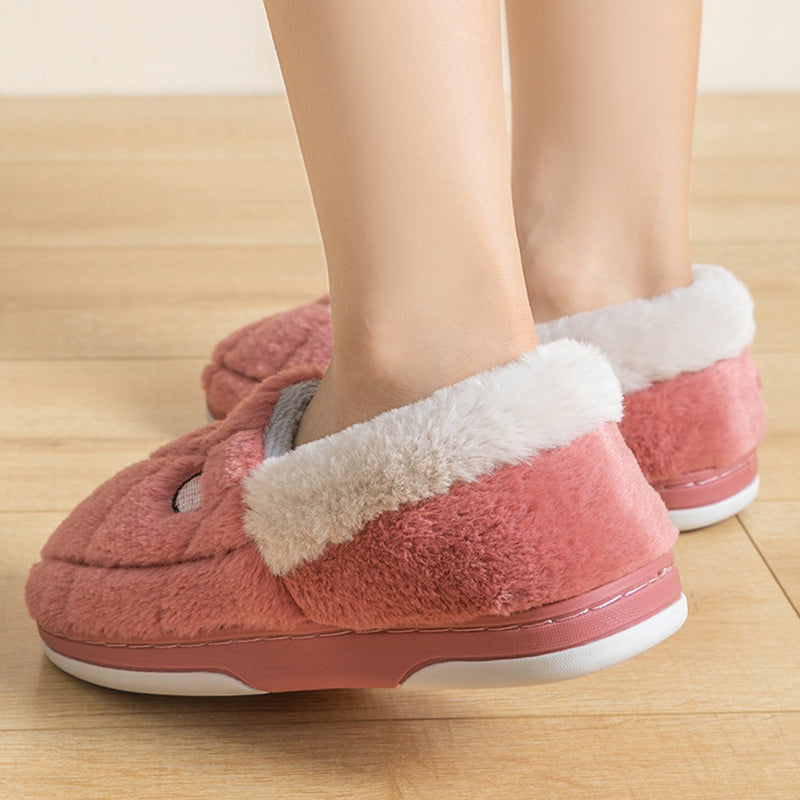 Bear Slippers Winter Home Shoes Warm Plush Shoes