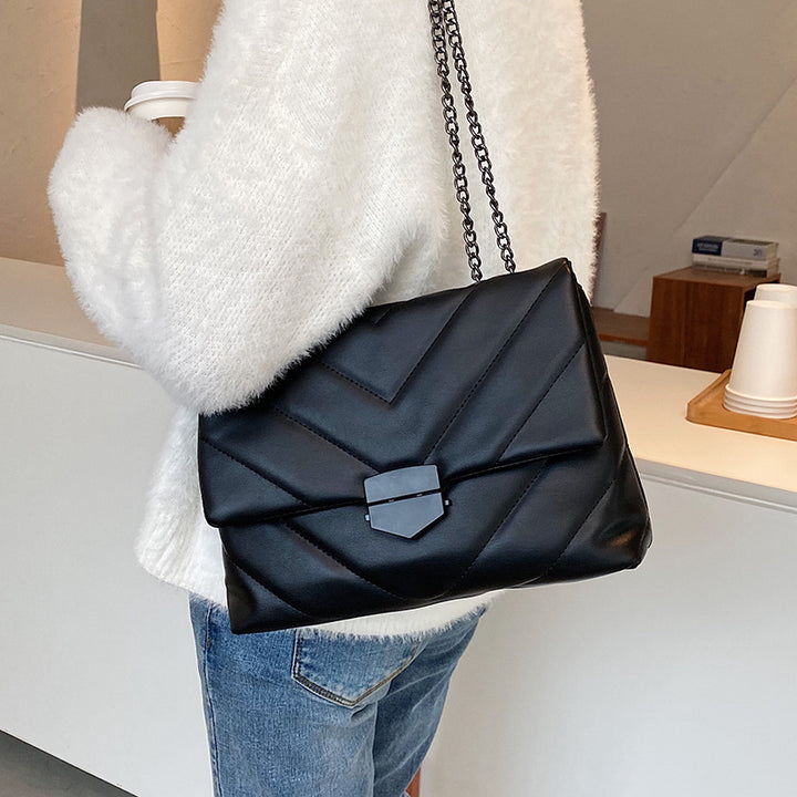 Embroidery Thread Small PU Leather Handbags Trend Shoulder bags