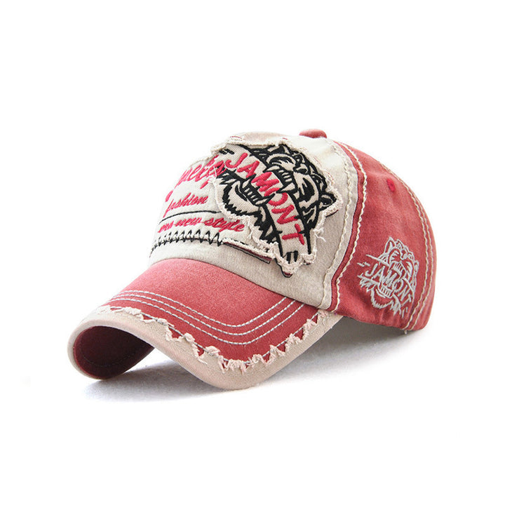 Embroidered Men's Outdoor Leisure Tiger Head Sun Hat