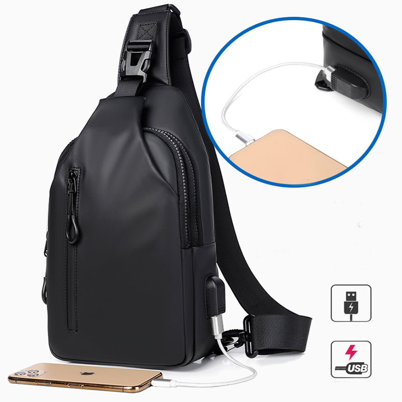 Black Sling Crossbody Backpack Shoulder Bag Chest Bag