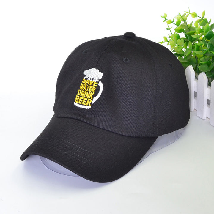 Letter Embroidery Baseball Hat Spring And Summer Student Beer Mug