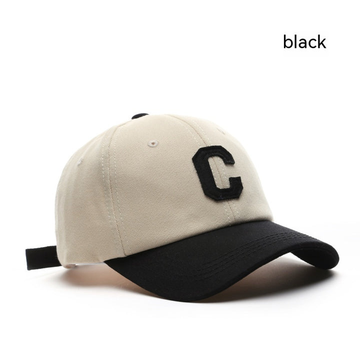 Stylish Retro Minimalism Letter Patch Stitching Baseball Hat