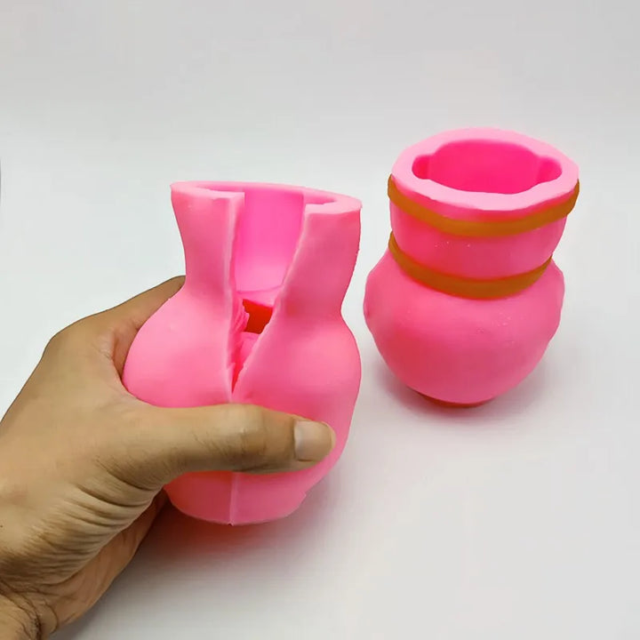Couple flowerpot plant silicone mold diy making resin, concrete vase mini bonsai cactus mold home wedding decoration tool