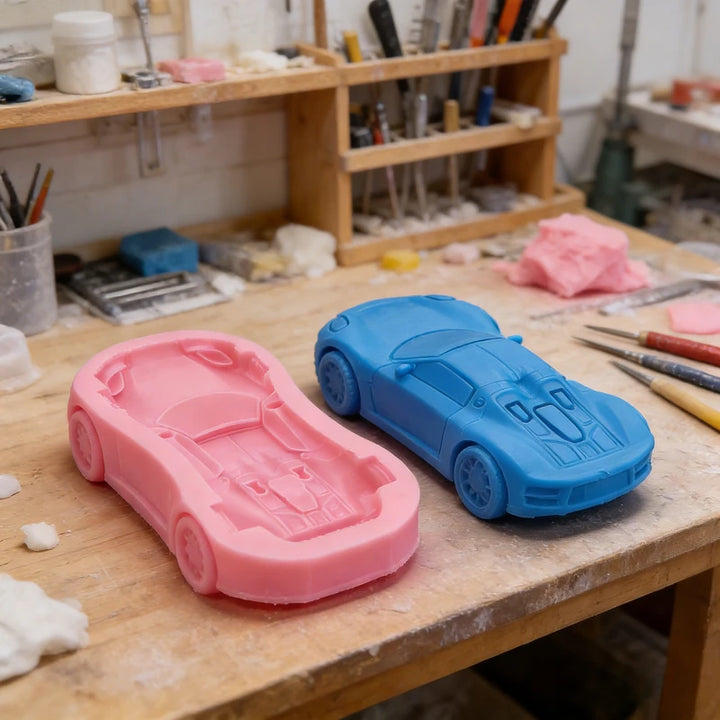 3D car model silicone mold made of epoxy resin can be used for DIY decoration cake flipping sugar