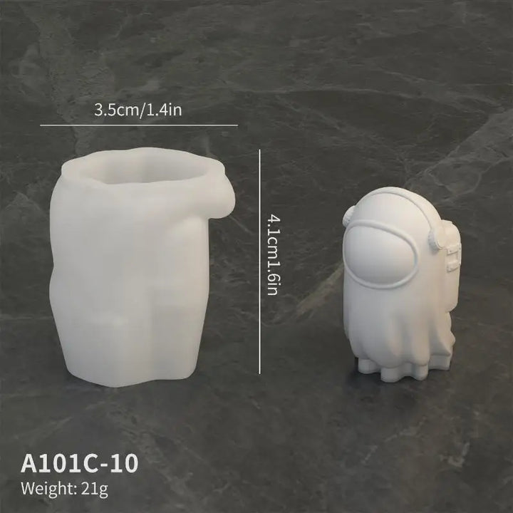 3D Space Astronaut Silicone Candle Molds Soft Easy Demould Handmade Aerospace Themed Plaster Crafts Resin  Mold