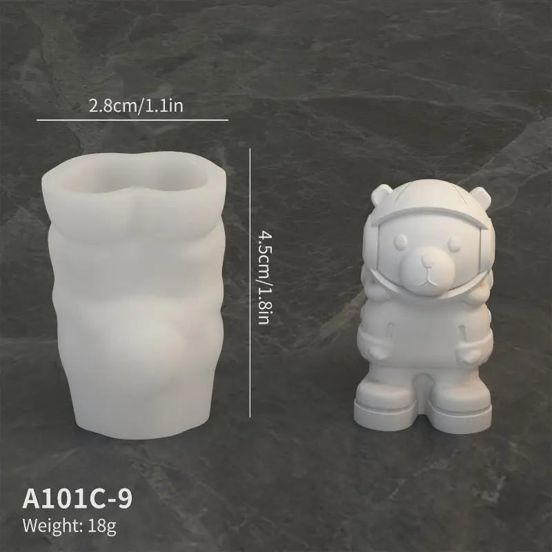 3D Space Astronaut Silicone Candle Molds Soft Easy Demould Handmade Aerospace Themed Plaster Crafts Resin  Mold