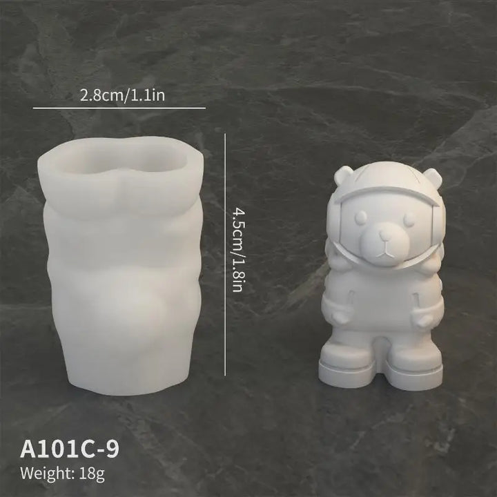 3D Space Astronaut Silicone Candle Molds Soft Easy Demould Handmade Aerospace Themed Plaster Crafts Resin  Mold