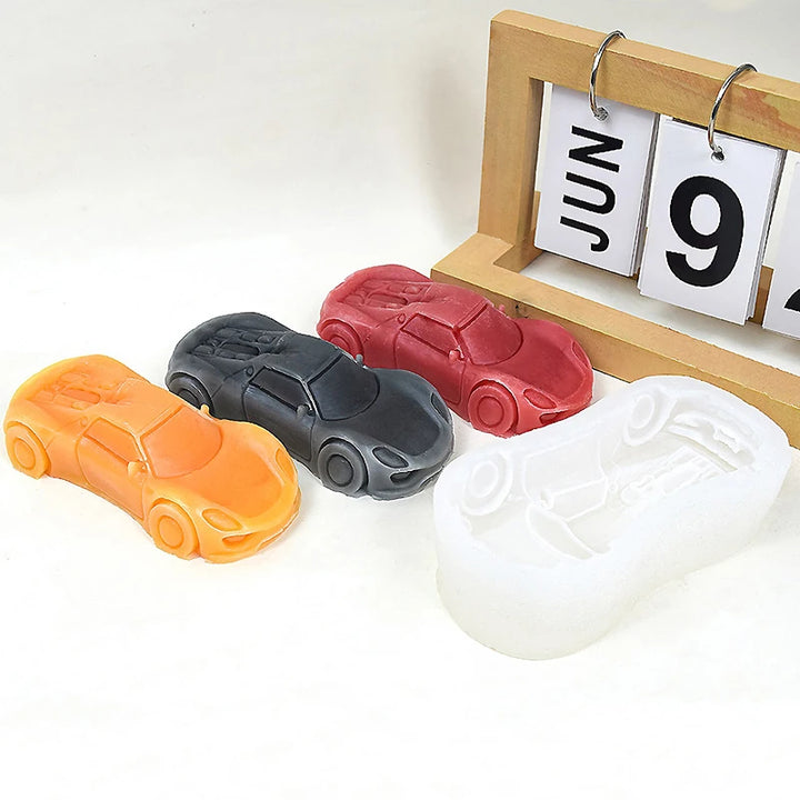 3D Creative Sports Cars Silicone Mold Scented Candle Soap Resin Plaster Crafts Mold DIY Home Decor Durable Mold