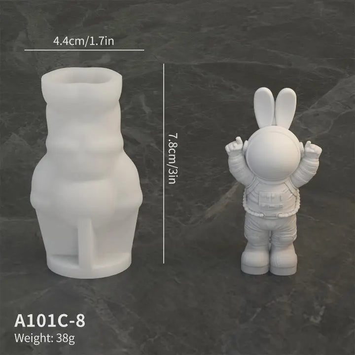3D Space Astronaut Silicone Candle Molds Soft Easy Demould Handmade Aerospace Themed Plaster Crafts Resin  Mold