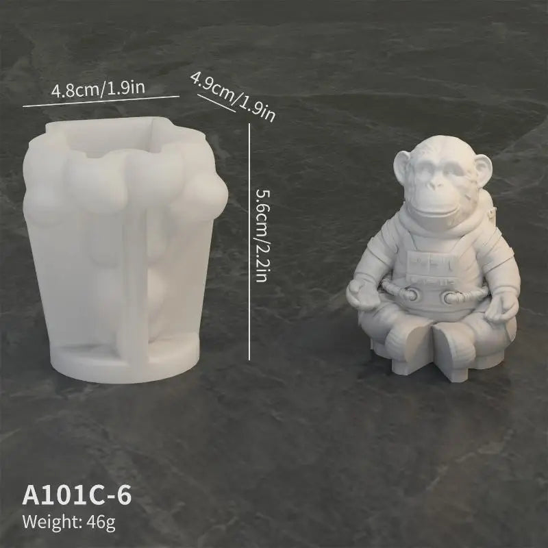 3D Space Astronaut Silicone Candle Molds Soft Easy Demould Handmade Aerospace Themed Plaster Crafts Resin  Mold