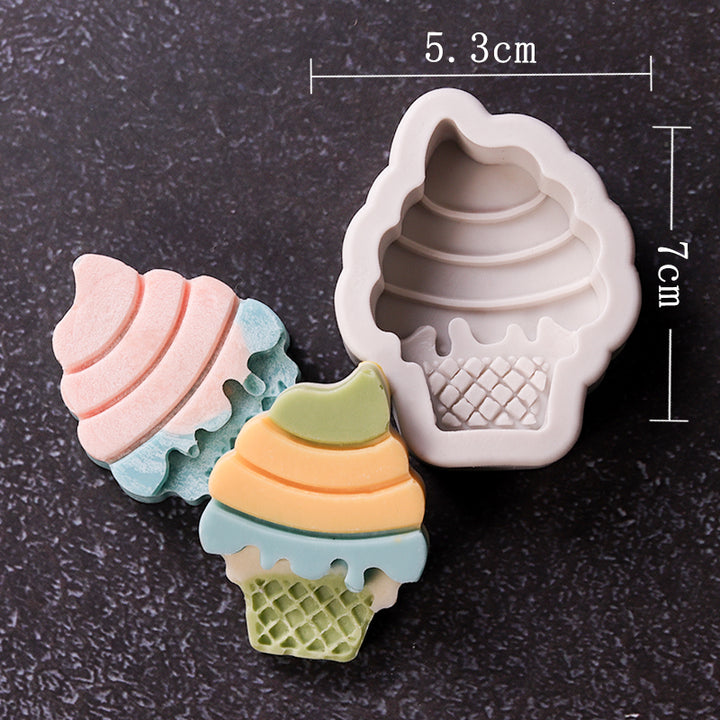 Ice Cream Cone Chocolate Fondant Silicone Mold Children&