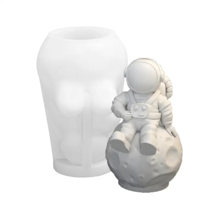 3D Space Astronaut Silicone Candle Molds Soft Easy Demould Handmade Aerospace Themed Plaster Crafts Resin  Mold