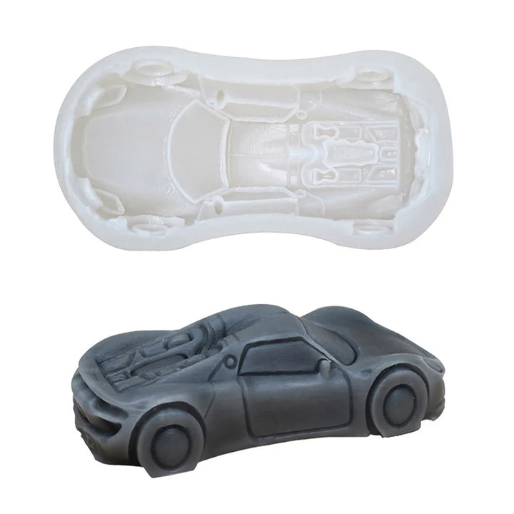 3D Creative Sports Cars Silicone Mold Scented Candle Soap Resin Plaster Crafts Mold DIY Home Decor Durable Mold
