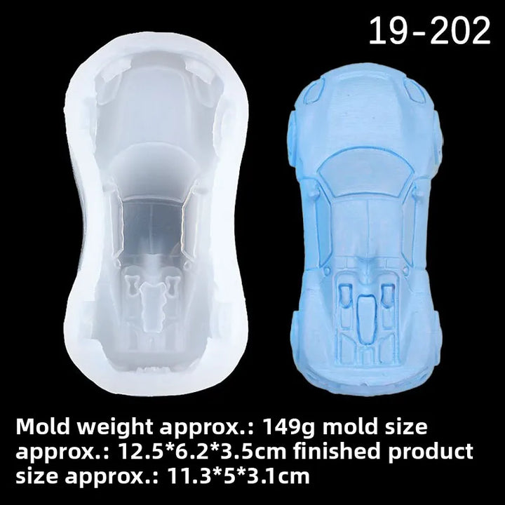 3D car model silicone mold made of epoxy resin can be used for DIY decoration cake flipping sugar