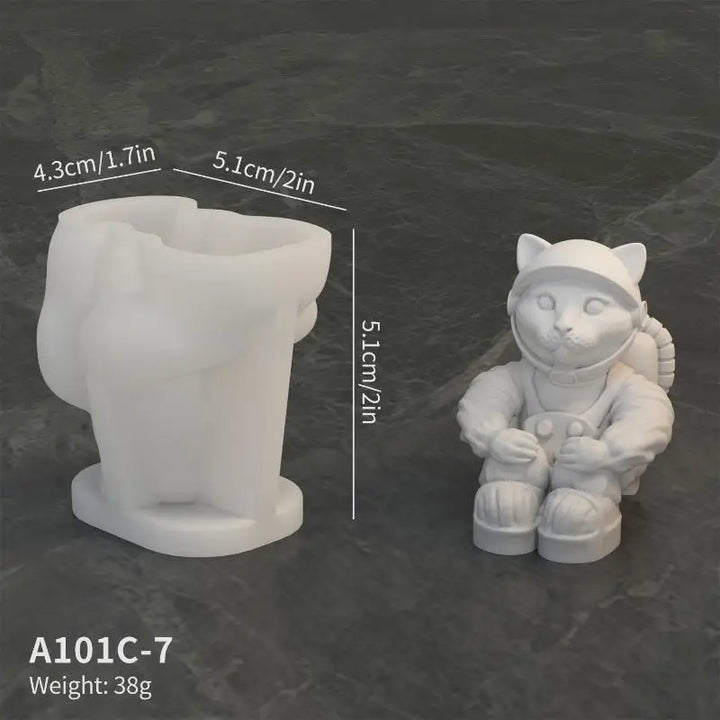 3D Space Astronaut Silicone Candle Molds Soft Easy Demould Handmade Aerospace Themed Plaster Crafts Resin  Mold