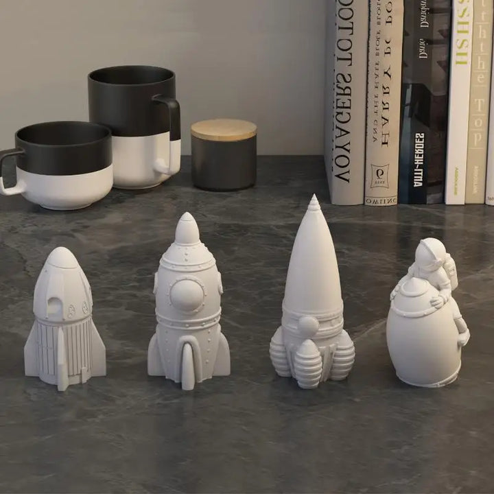 3D Space Astronaut Silicone Candle Molds Soft Easy Demould Handmade Aerospace Themed Plaster Crafts Resin  Mold