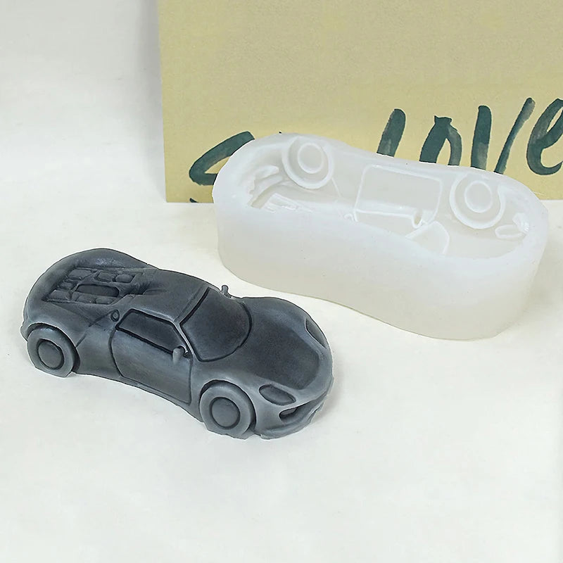 3D Creative Sports Cars Silicone Mold Scented Candle Soap Resin Plaster Crafts Mold DIY Home Decor Durable Mold